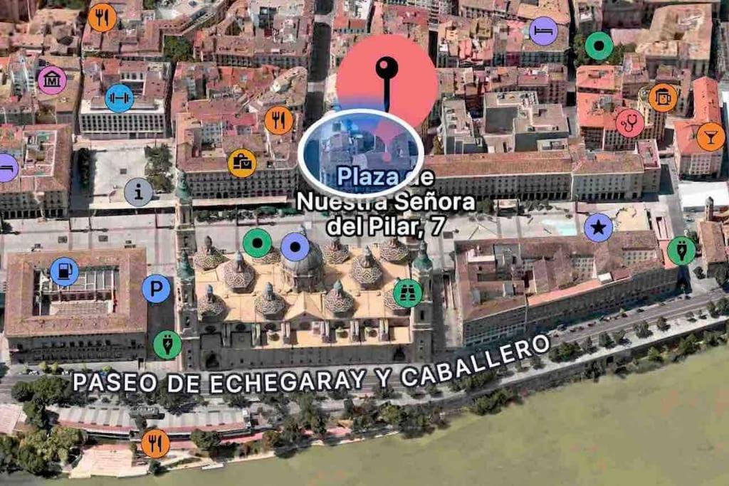 La Plaza Del Pilar Saragoça Exterior foto